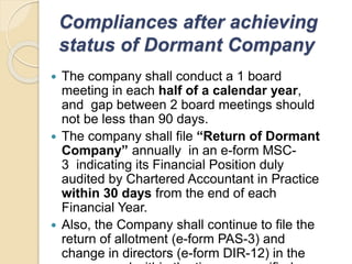 Dormant company | PPT