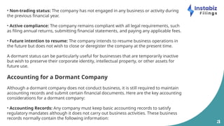 Step-by-Step Process for Dormant Status Filing | PPT