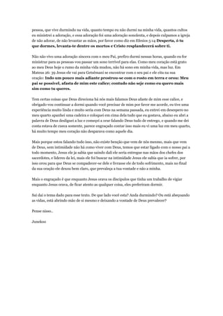 Dormir não abençoar sim