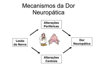 Mecanismos da Dor Neuropática Lesão do Nervo Alterações Periféricas Alterações Centrais Dor Neuropática 