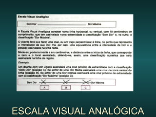 ESCALA VISUAL ANALÓGICAESCALA VISUAL ANALÓGICA
 