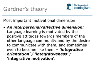 Integrativeness Dornyei Presenattion | PPT