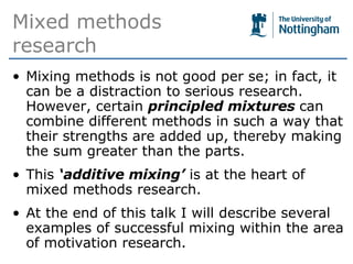Combine Methods Dornyei Presenattion | PPT