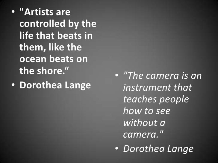 Dorothea lange