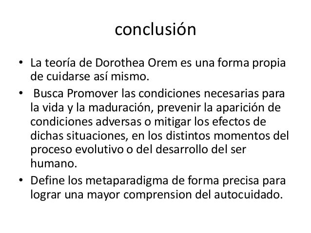 AUTOCUIDADO DE DOROTHEA OREM