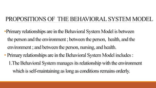 johnsons behavioral system model