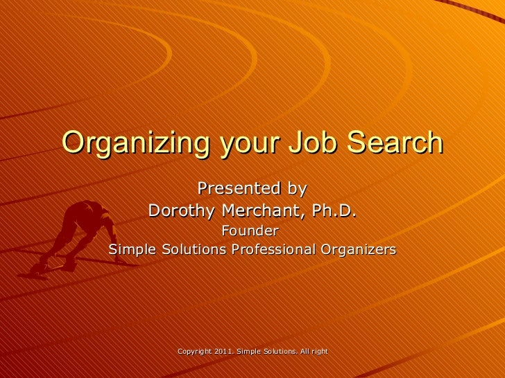 organizing your job search