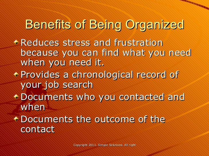 organizing your job search