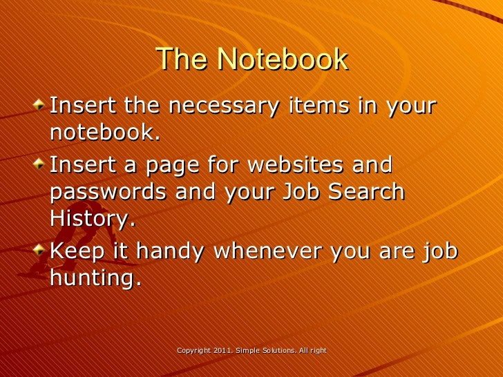 organizing your job search