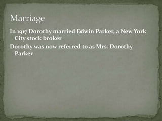 Hired by Vogue, a sister publication of Vanity FairWhile working and Vogue, submissions to Vanity Fair continued to be publishedShe worked 2 years at Vogue then moved to Vanity Fair in 1917worked as drama criticWhile at Vanity Fair she became New York’s only female drama critic at the timeVogue & Vanity Fair
