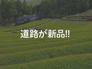 はじめて静岡に来たとき、お茶畑とその中を通る道路を見て
 