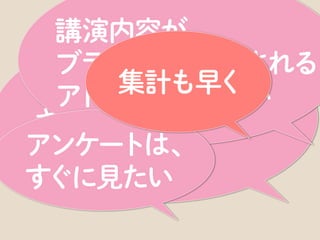 誤字脱字はもちろん、よい講演となるようにバックアップしています。
 