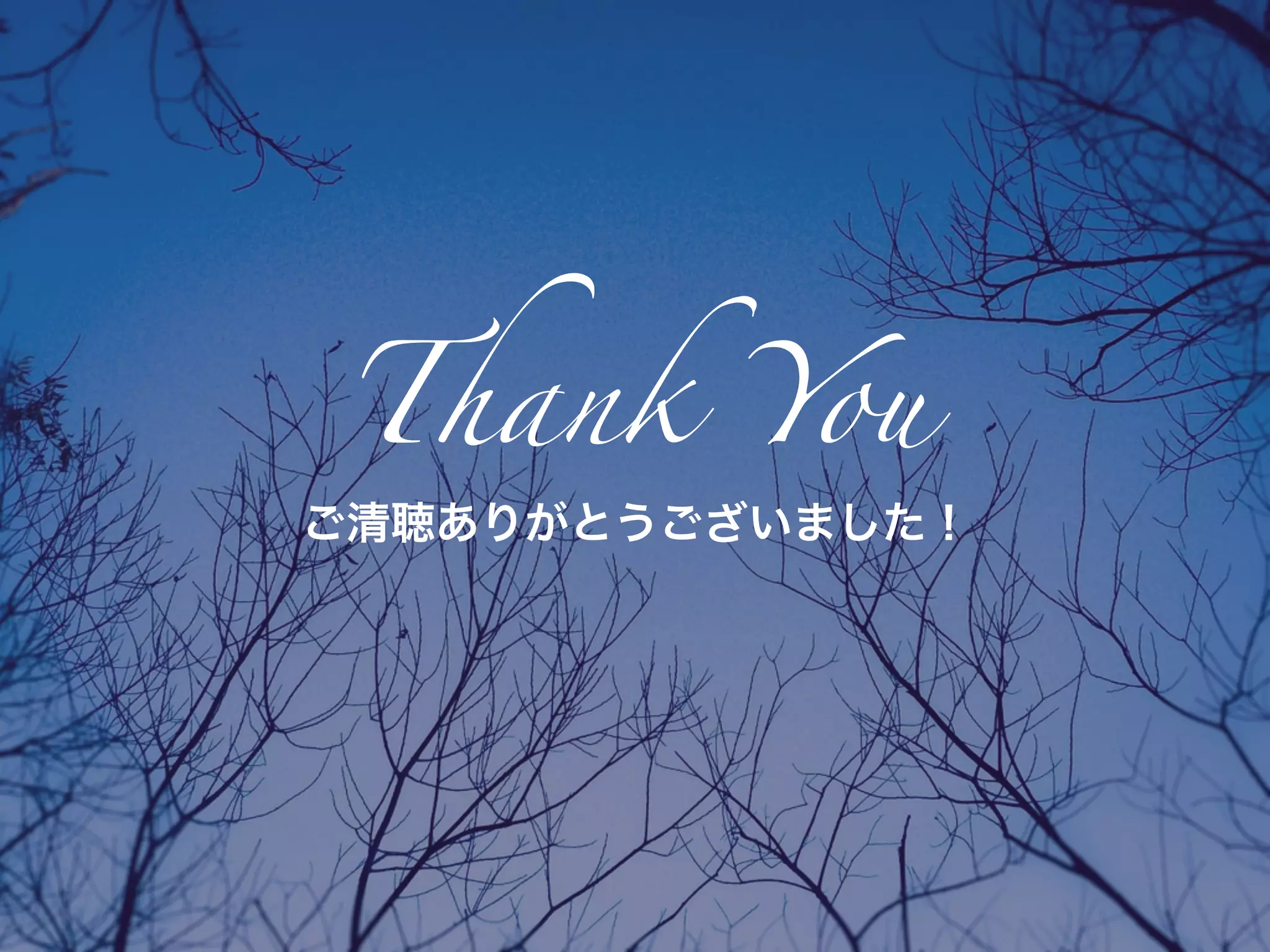 ご清聴ありがとうございました！
Thank You
 