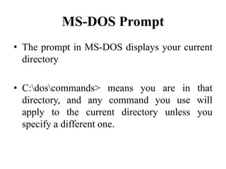 MS Dos command | PPT