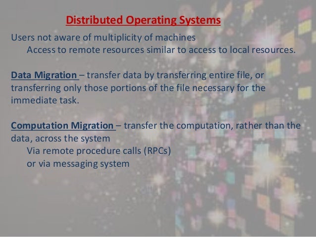 Distributed Operating Systems