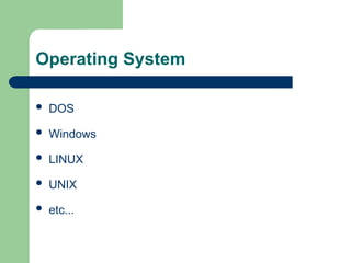 Disk Operating System Concept and command | PPT