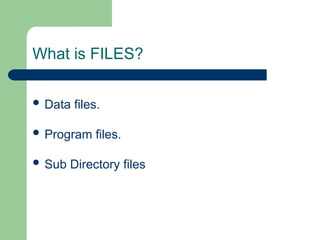 Disk Operating System Concept and command | PPT