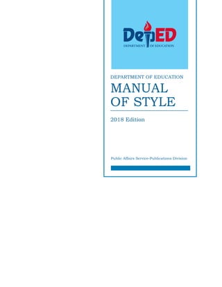 DepEd Manual of Style 2018 | PDF