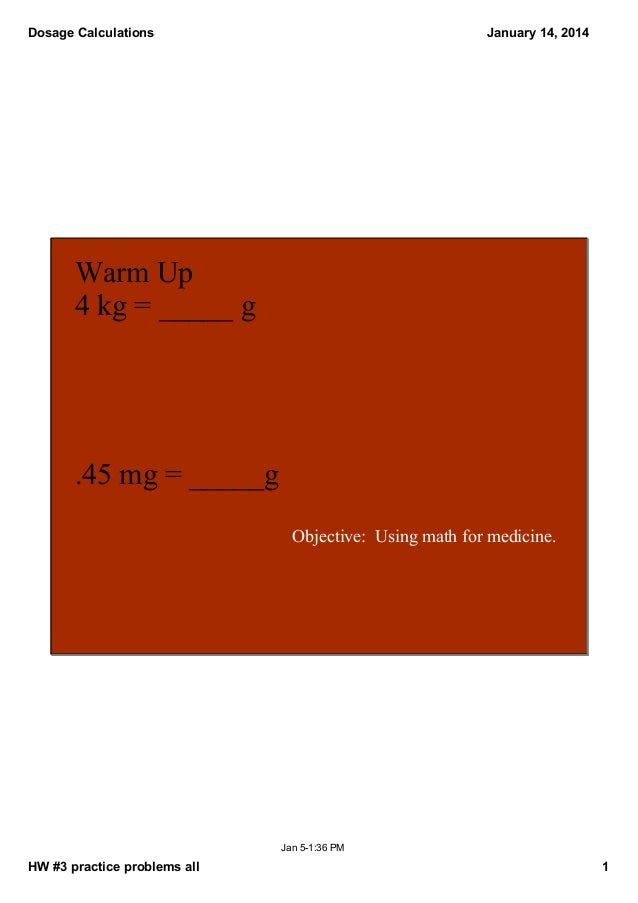 Drug Calculation Slideshare Drug Calculation Slideshare