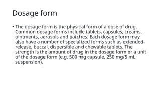 Dose Form Disc Dosage Form Introduction .pptx slideshare | PPTX