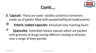 Dosage Form Of Drugs- for pharmacology students and medical students | PPTX