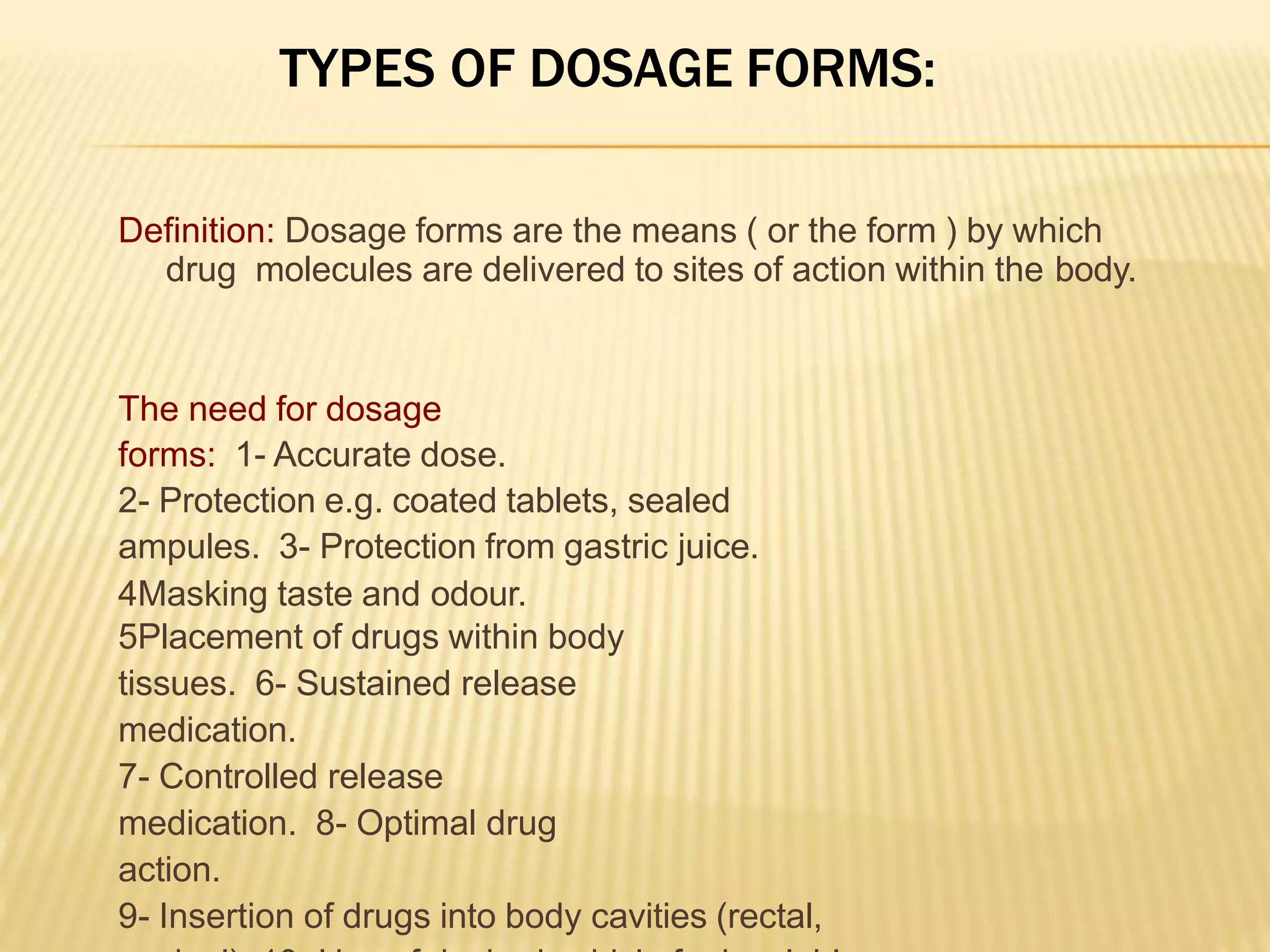 Dosage forms | PPT