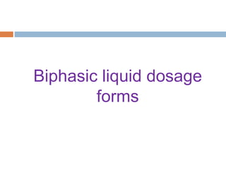 Biphasic liquid dosage
forms
 