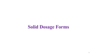 11
Solid Dosage Forms
 