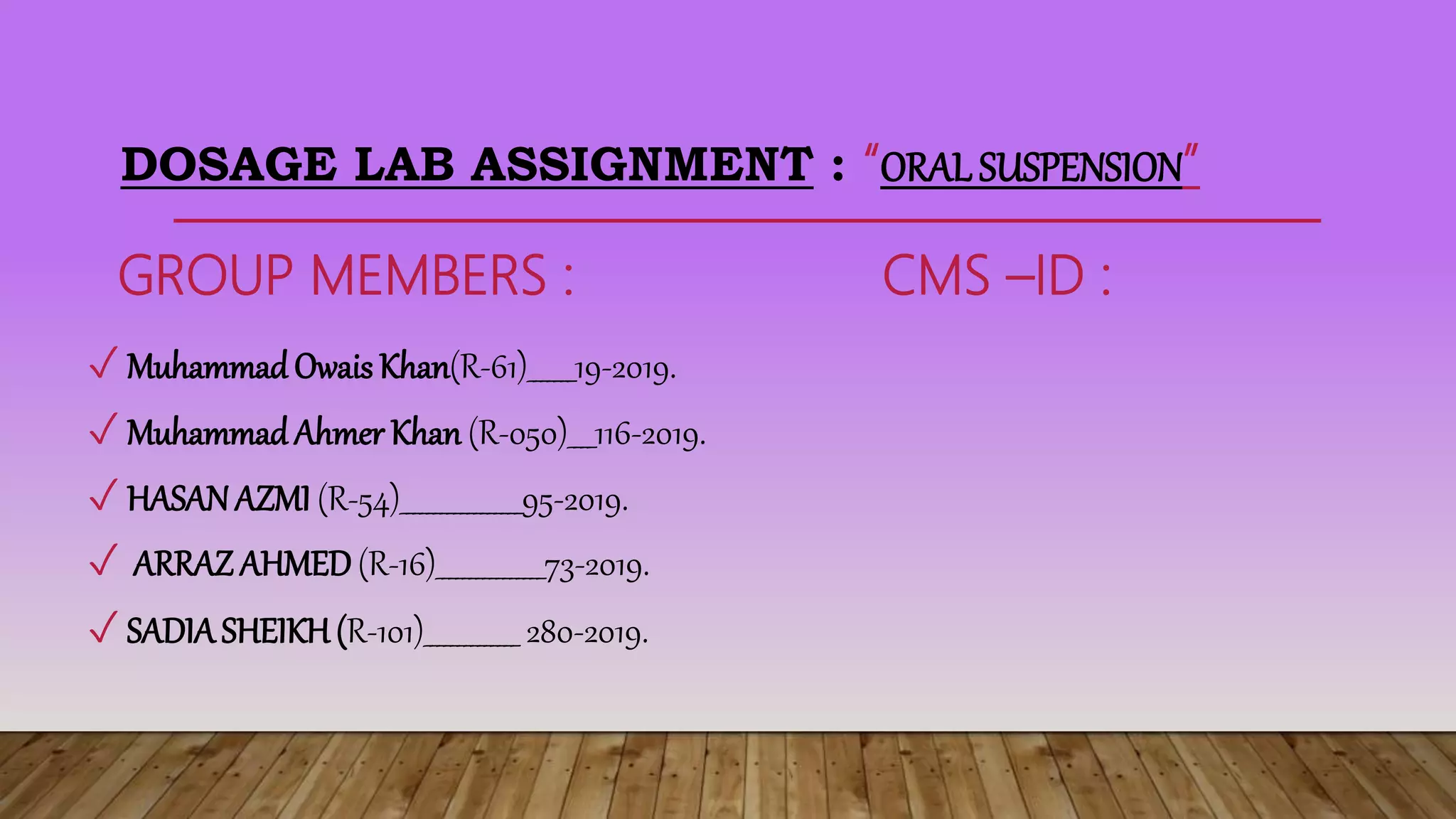 Pharmaceutical oral Suspension | PPTX