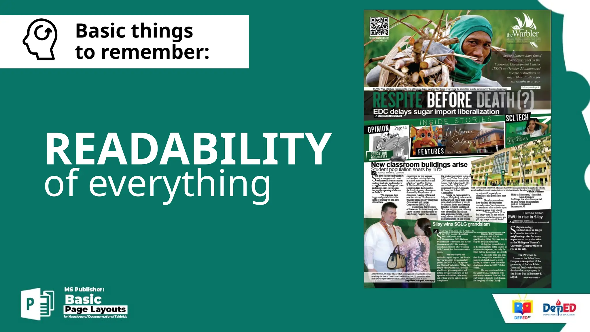 [
Basic things
to remember:
READABILITY
of everything
 