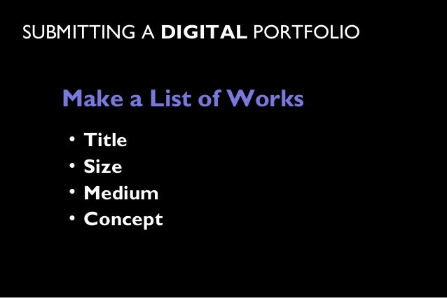 creating a portfolio