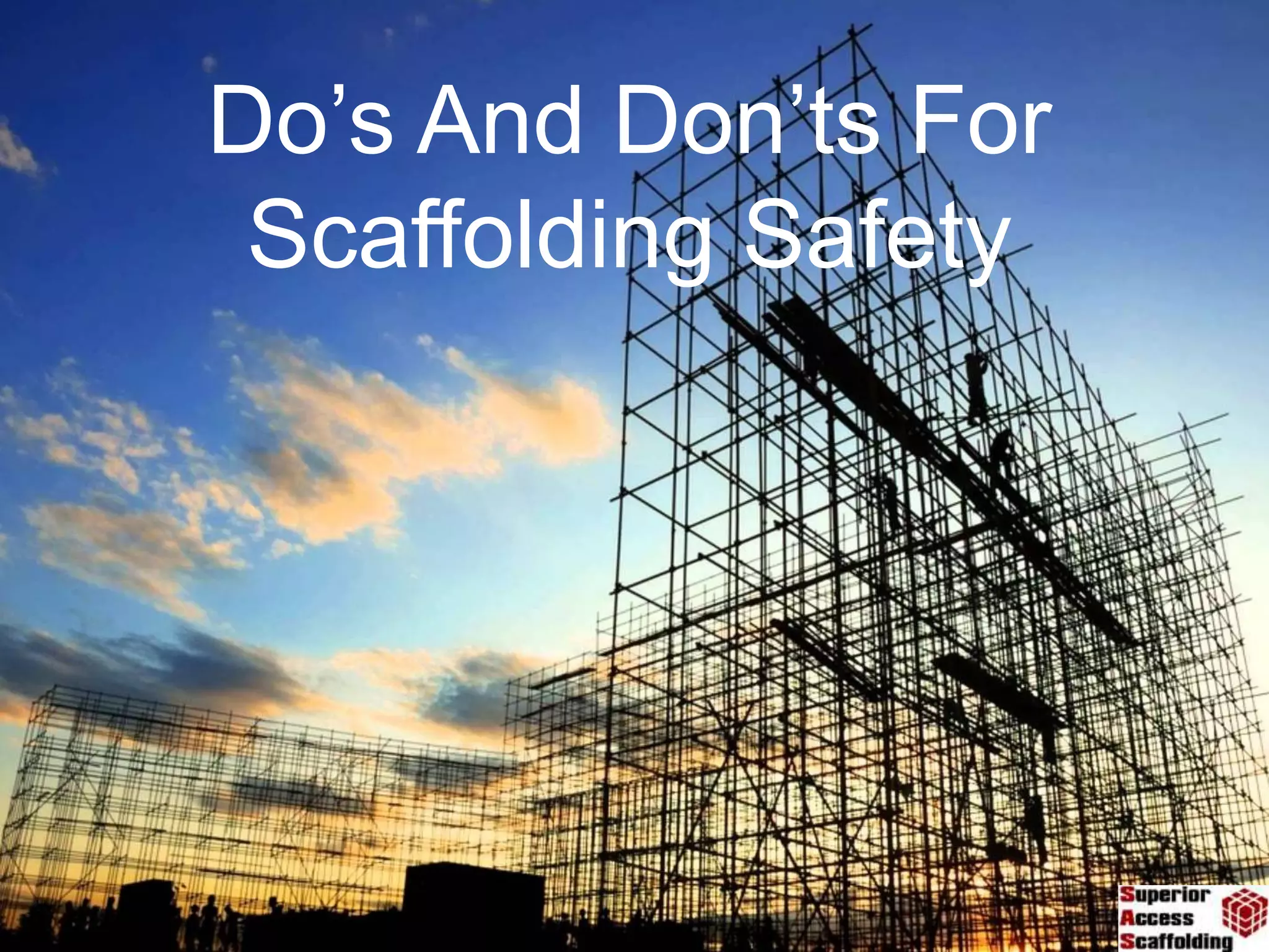 Do’s And Don’ts For Scaffolding Safety | PPTX
