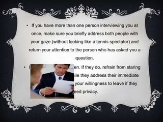 Dos and dont’s of a job interview | PPT