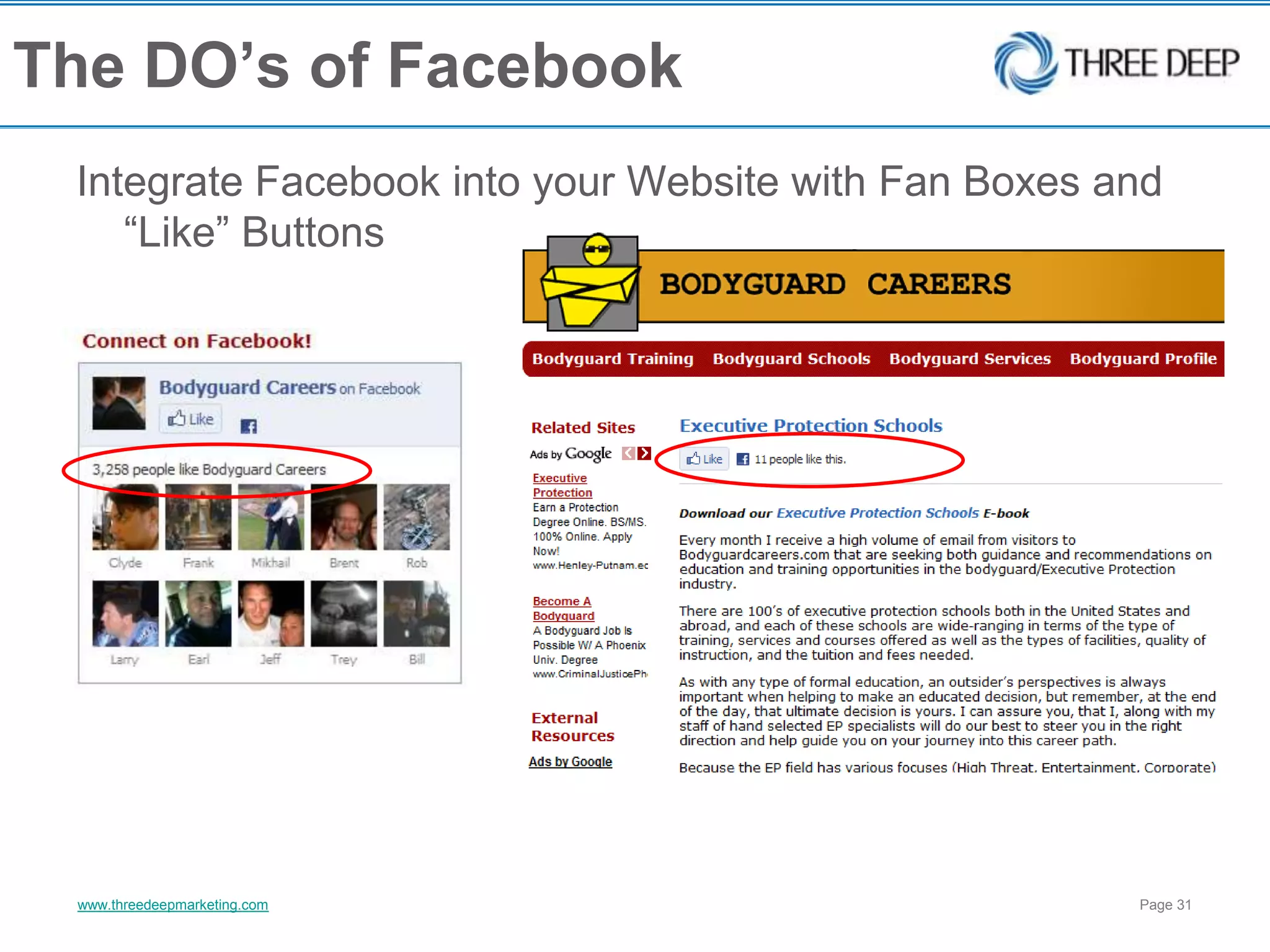 Facebook and Social MediaWho Should Use It?Brands looking to engage with consumers consistently with a goal of 1:1 CommunicationWhat’s the value?With over 500 Million registeredusers, it is one of the most visited properties on the web