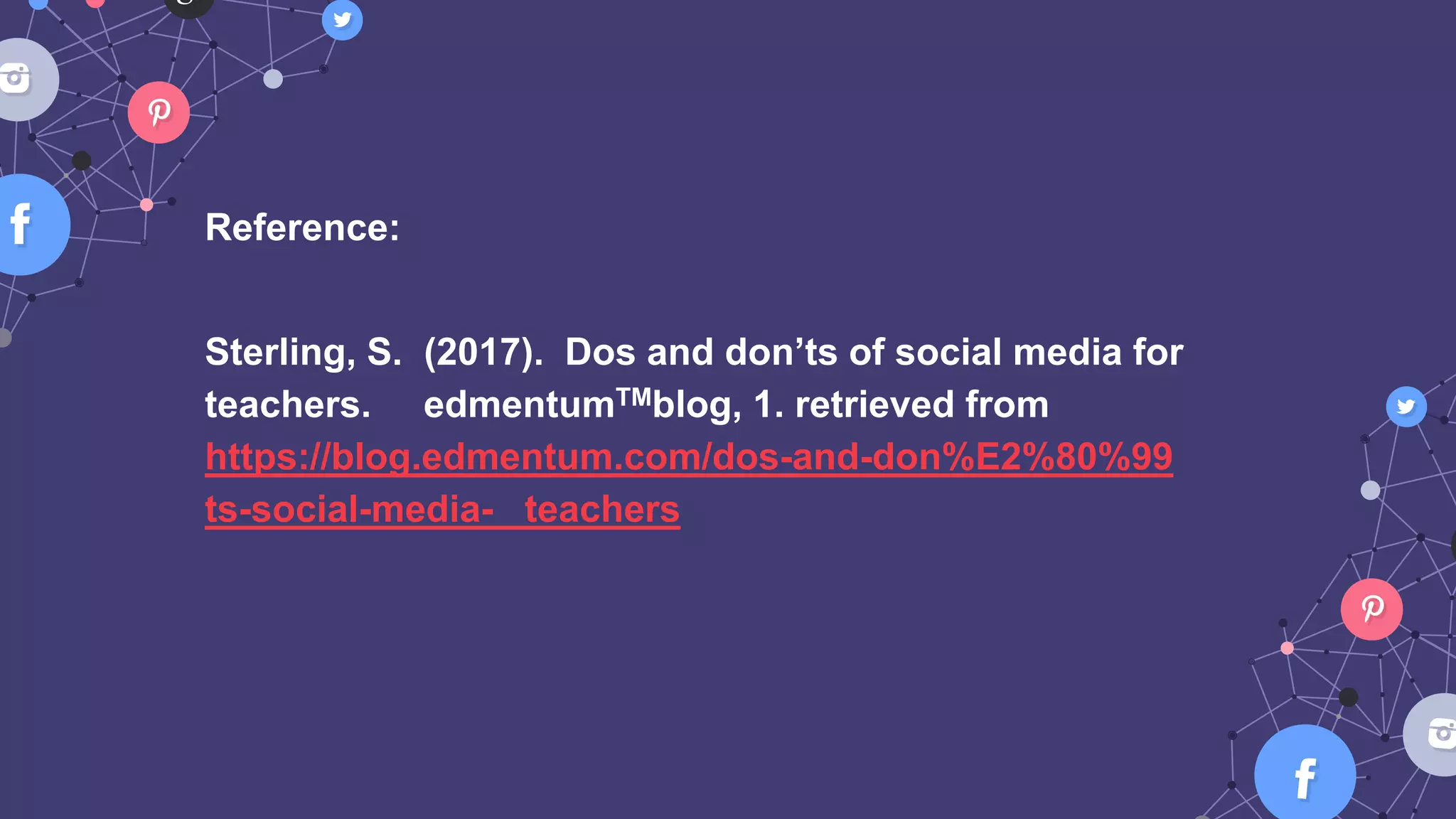 Do's and Don'ts of Social Media for Teachers.pptx | Education