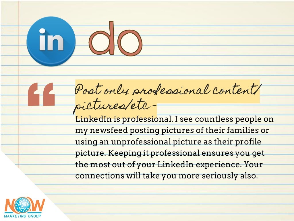 Post only professional content/