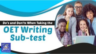 Do's and Dont's When Taking the OET Writing Sub-test