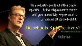 Do schools Kill Creativity?
-Nishant Joshi (PGP30026)
 