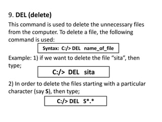 DOS commands | PPT