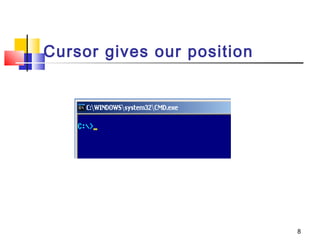 Cursor gives our position




                            8
 