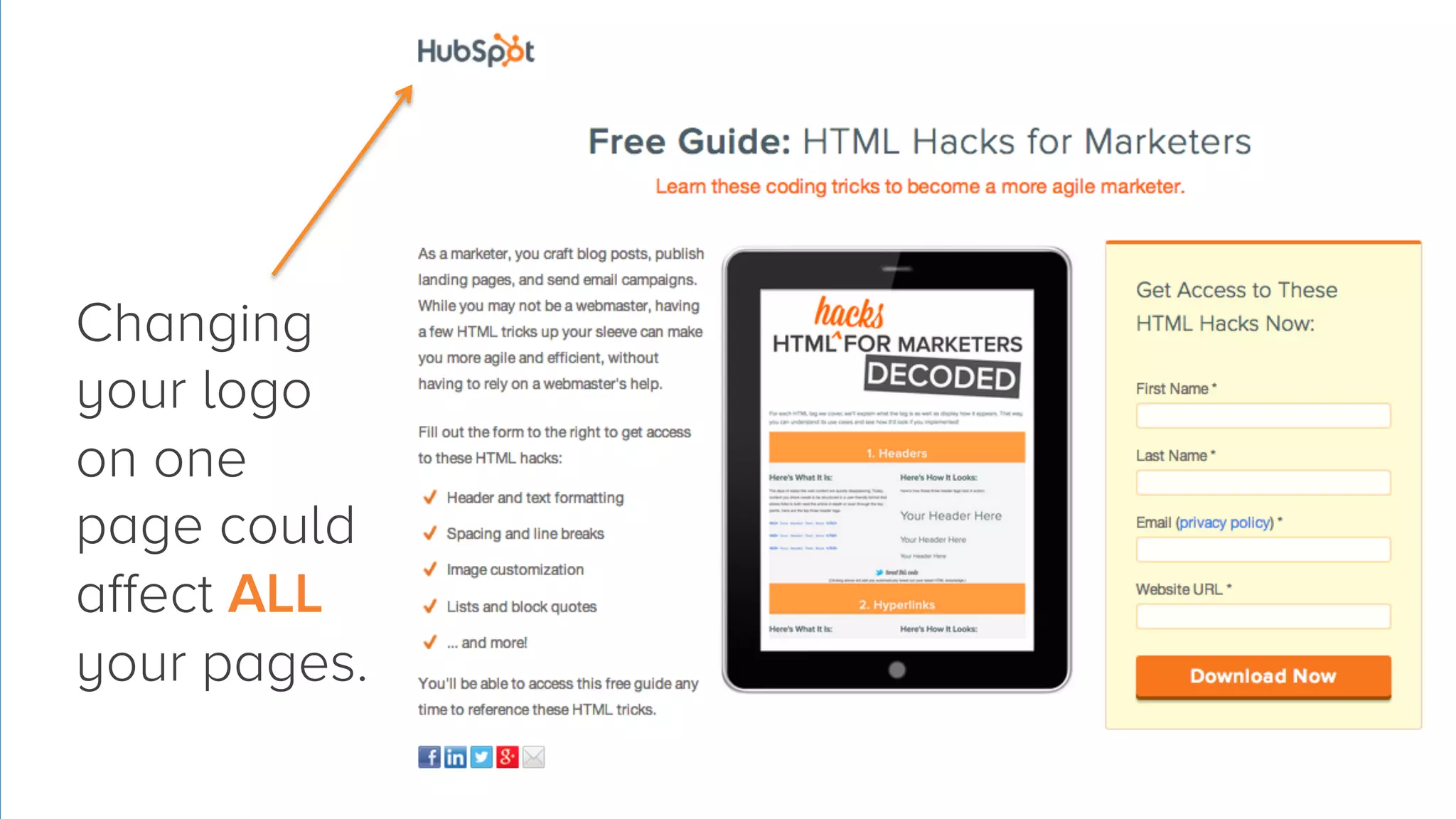 Changing
your logo
on one
page could
affect ALL
your pages.

 