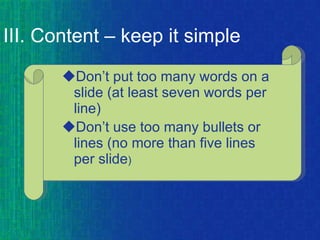 Do's & Donts in Preparing PowerPoint Presentation | PPT