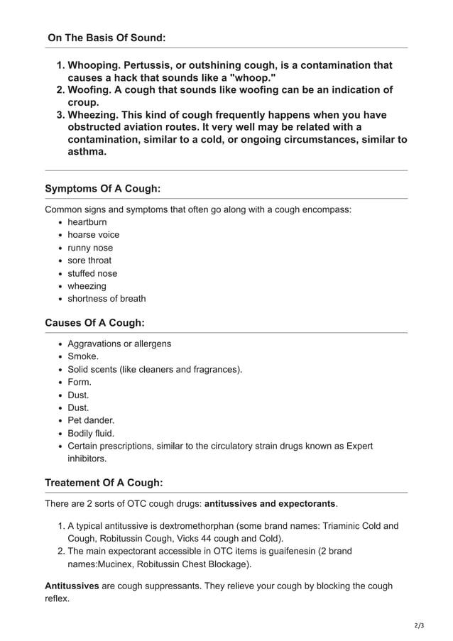 What Is A Cough Types Of A Cough Symptoms Of A Cough Causes Of A Cough Treatment Of A