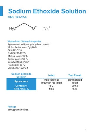 Do Sender Chem Brochure - Peroxide Series & Sodium Oxalate Series