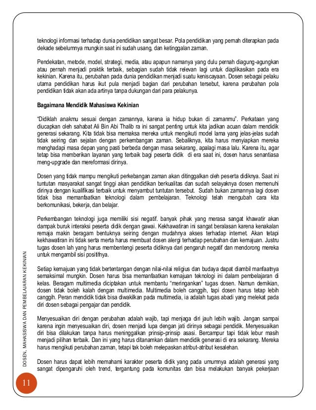 Dosen Mahasiswa Dan Pembelajaran Kekinian Dosen Mahasiswa Dan Pembelajaran Kekinian