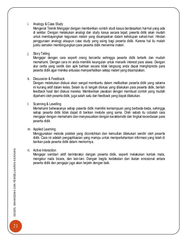 Dosen Mahasiswa Dan Pembelajaran Kekinian