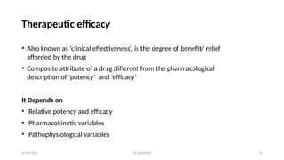 Dose response relationship and potency, efficacy .pptx