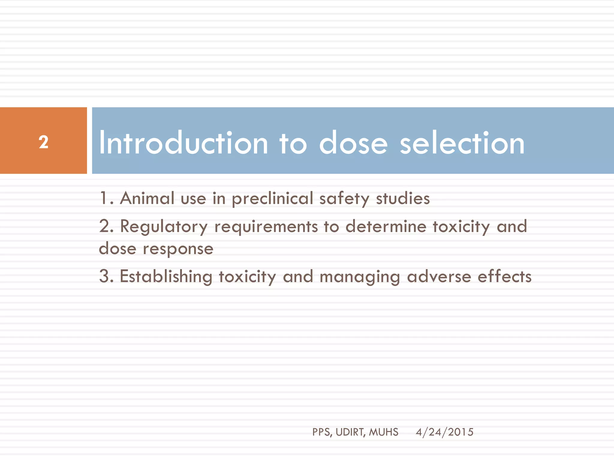 Dose selection | PDF
