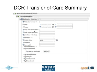 IDCR Transfer of Care Summary
 