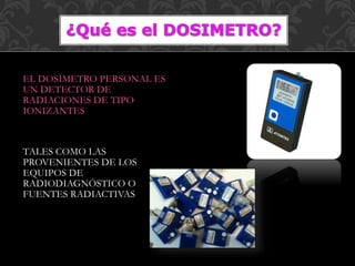 Dosimetro | PPTX